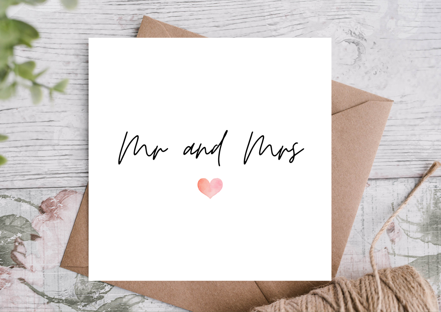 Highgrove Cards - Mr and Mrs Card | Wedding Card / Congratulation Card