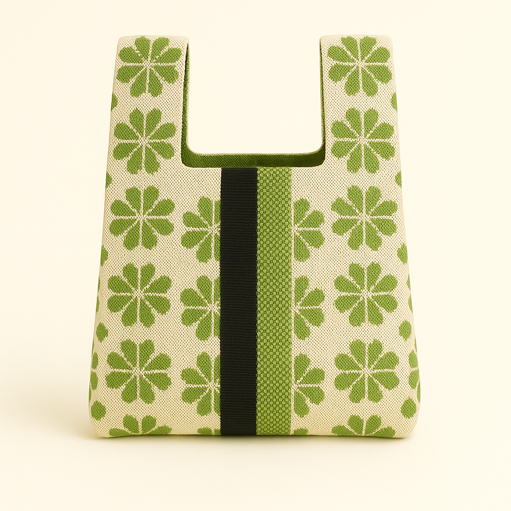 TOKEII KNIT STUDIO - Floral Knitted Reusable Market Bag-Tote Bag-Giftable