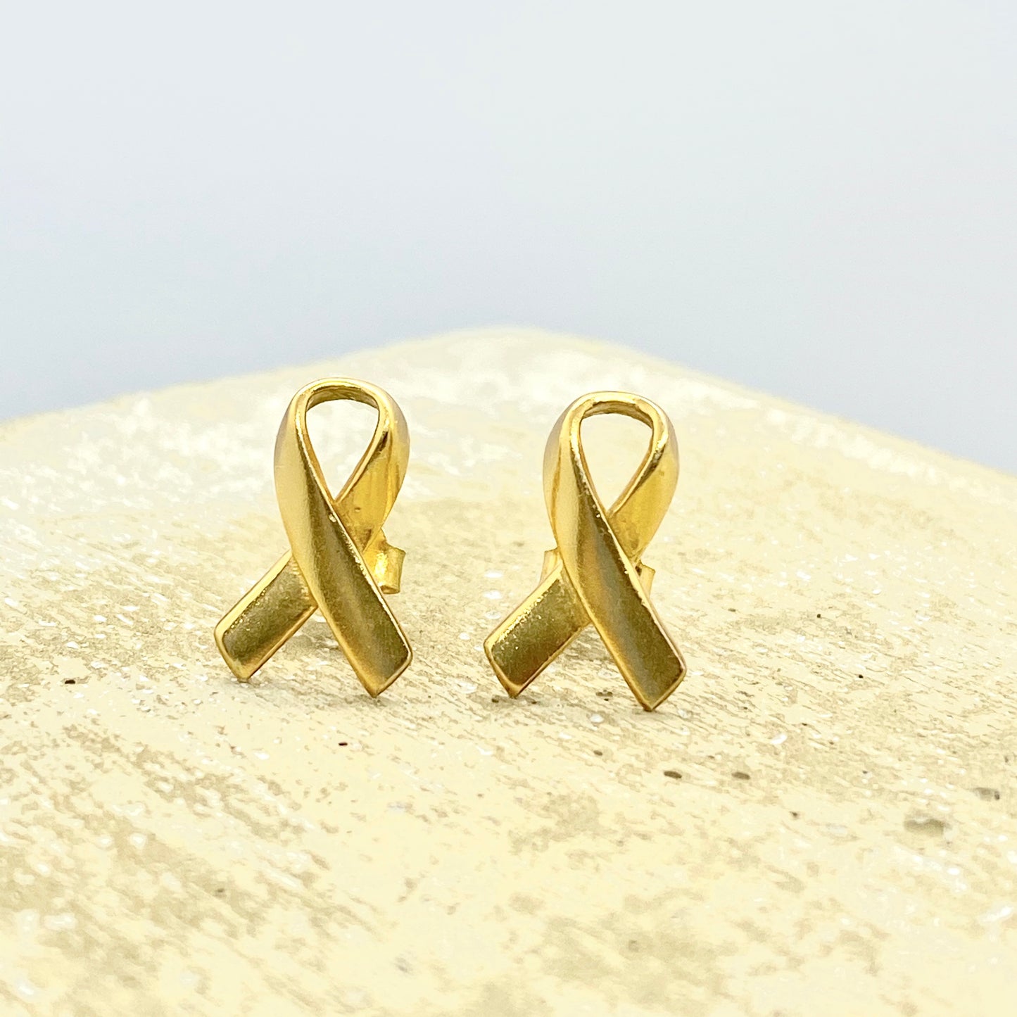 Awareness Ribbons S925 Gold-Plated Earrings