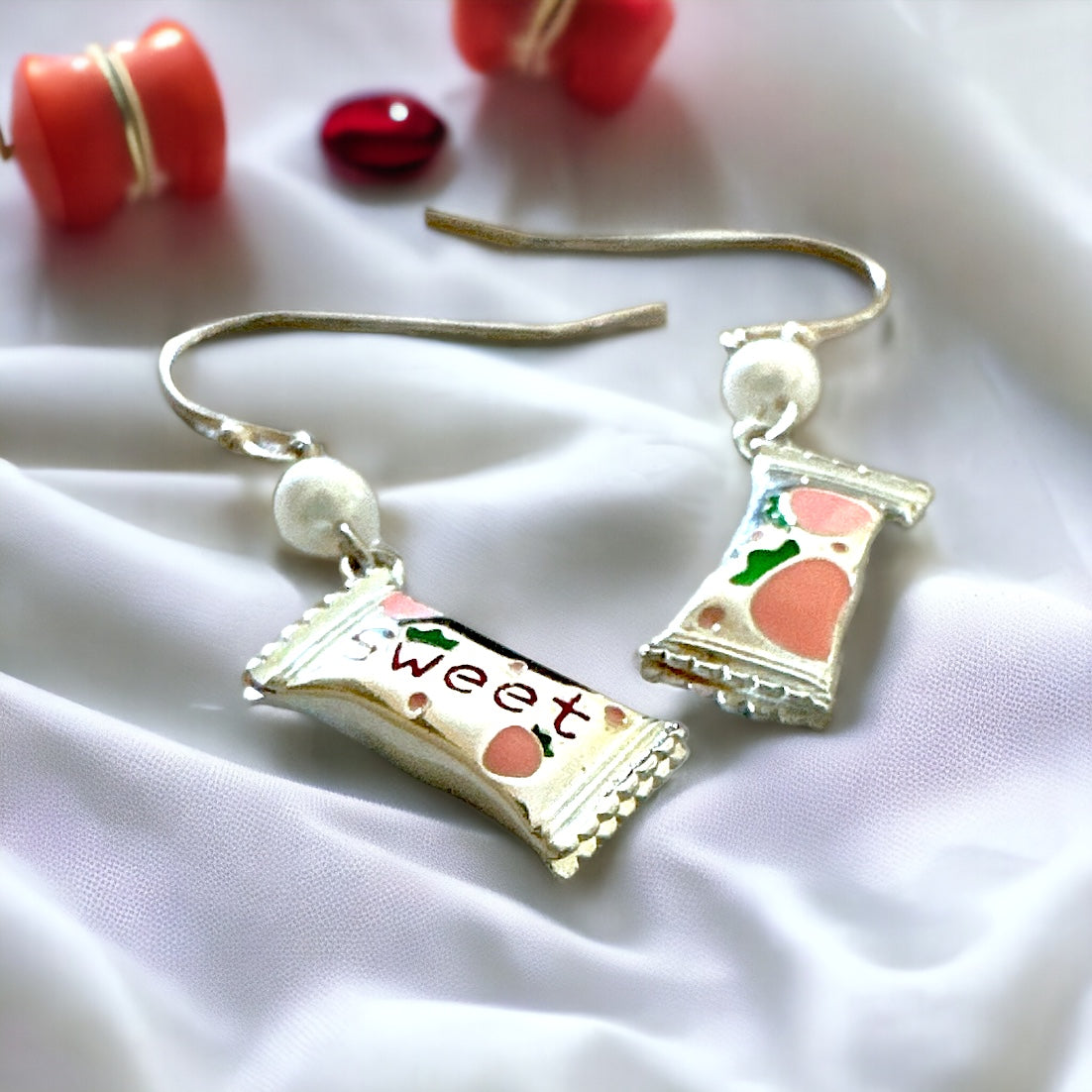 Sweet Candies Silver 925 Fresh Water Pearl Earrings