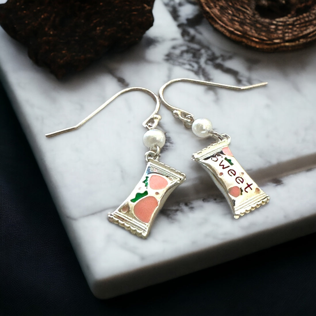 Sweet Candies Silver 925 Fresh Water Pearl Earrings