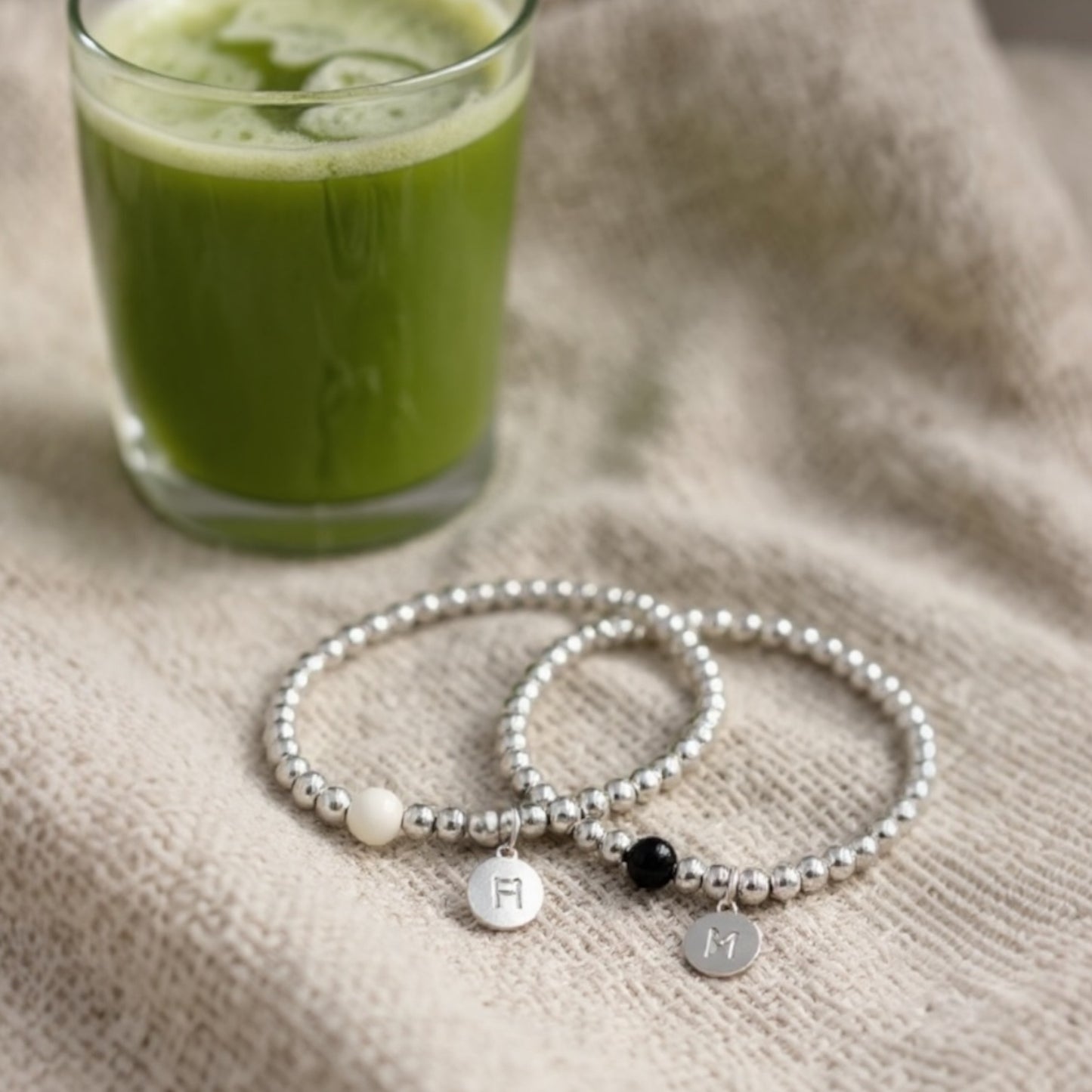 Initial Sterling Silver Bracelet: Personalized 925 Silver Dainty Jewelry