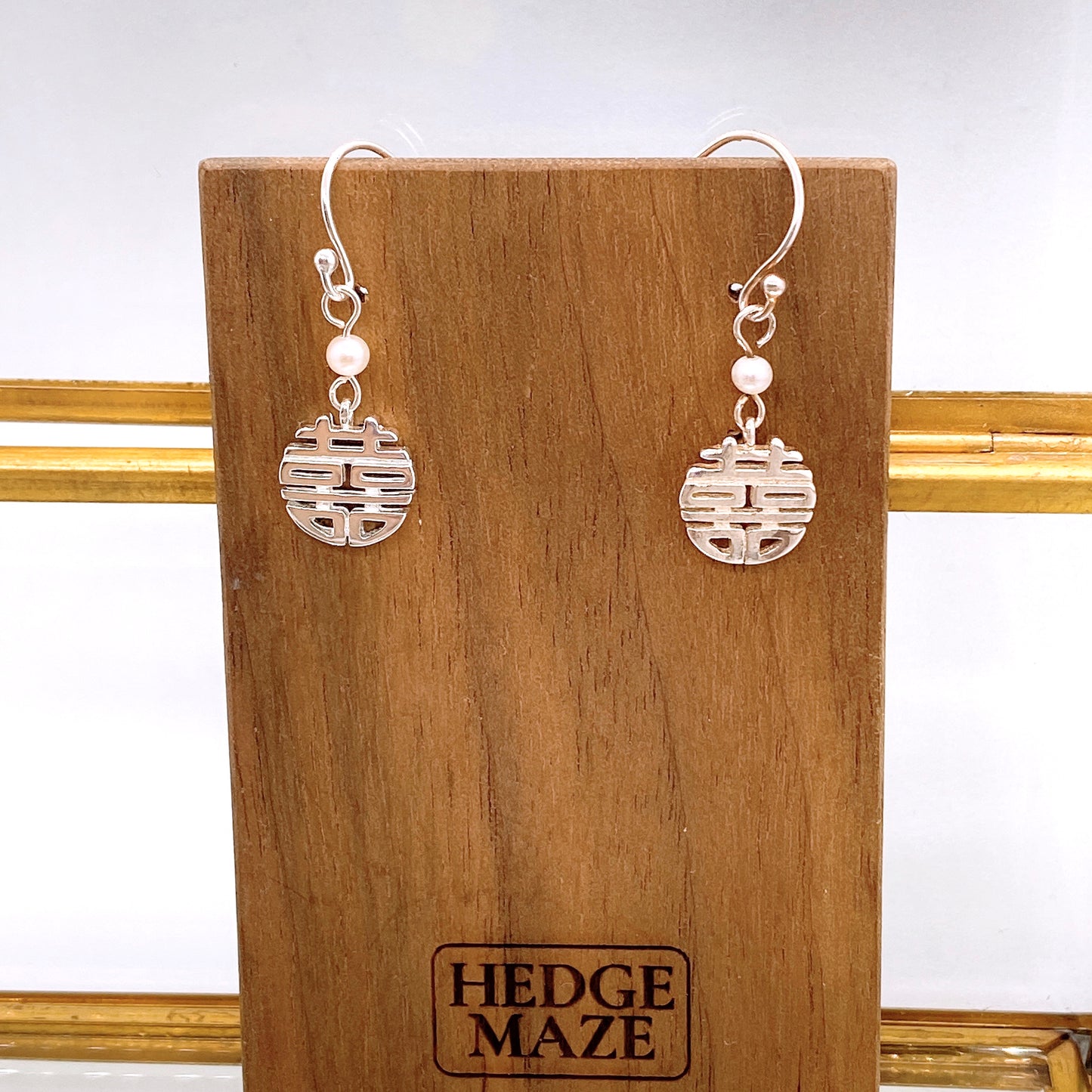 Double Happiness Silver 925 & Fresh Water Pearl Earrings