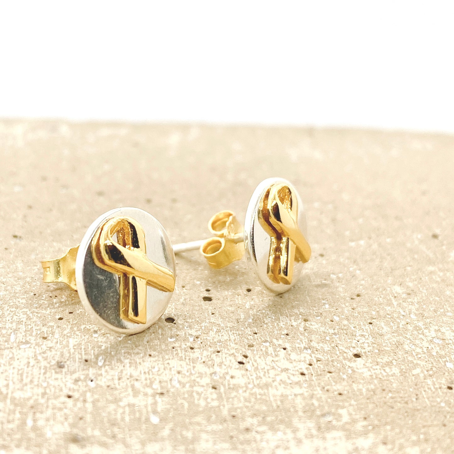 Awareness Ribbons in Circle S925 Earrings