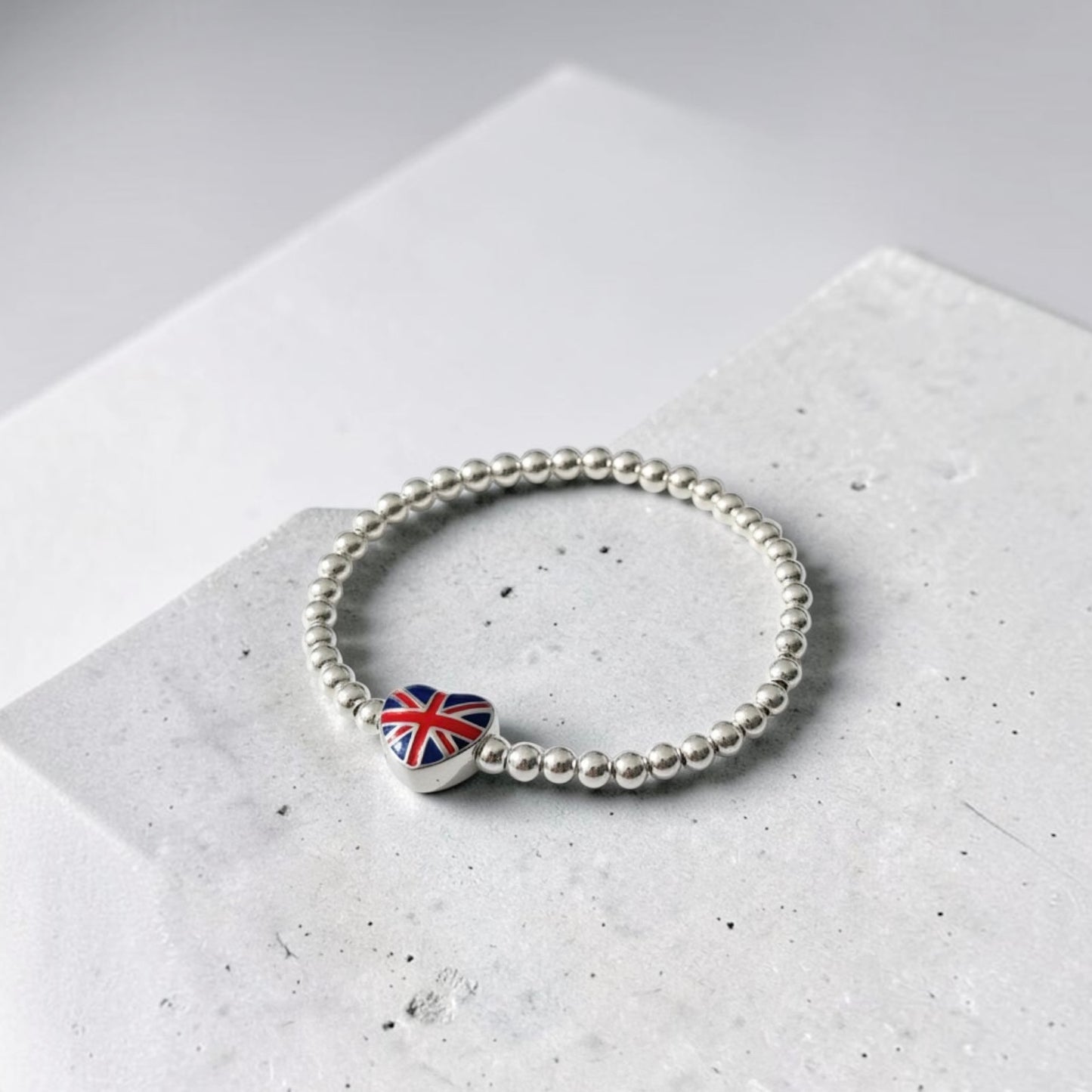 Union Jack Heart Shape Bracelet