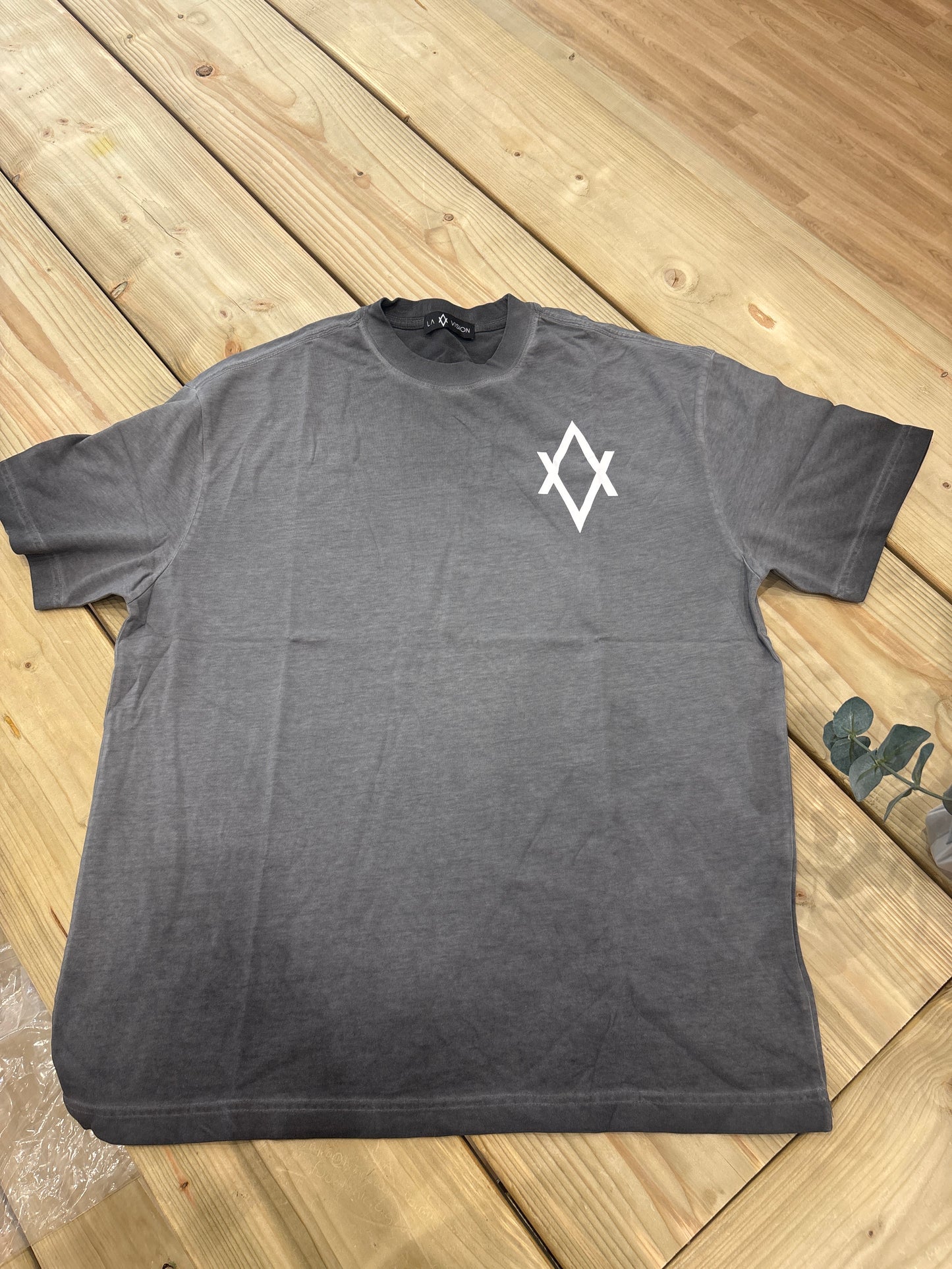 La Vision dark grey cotton tee shirt LV01 - minimal premium design