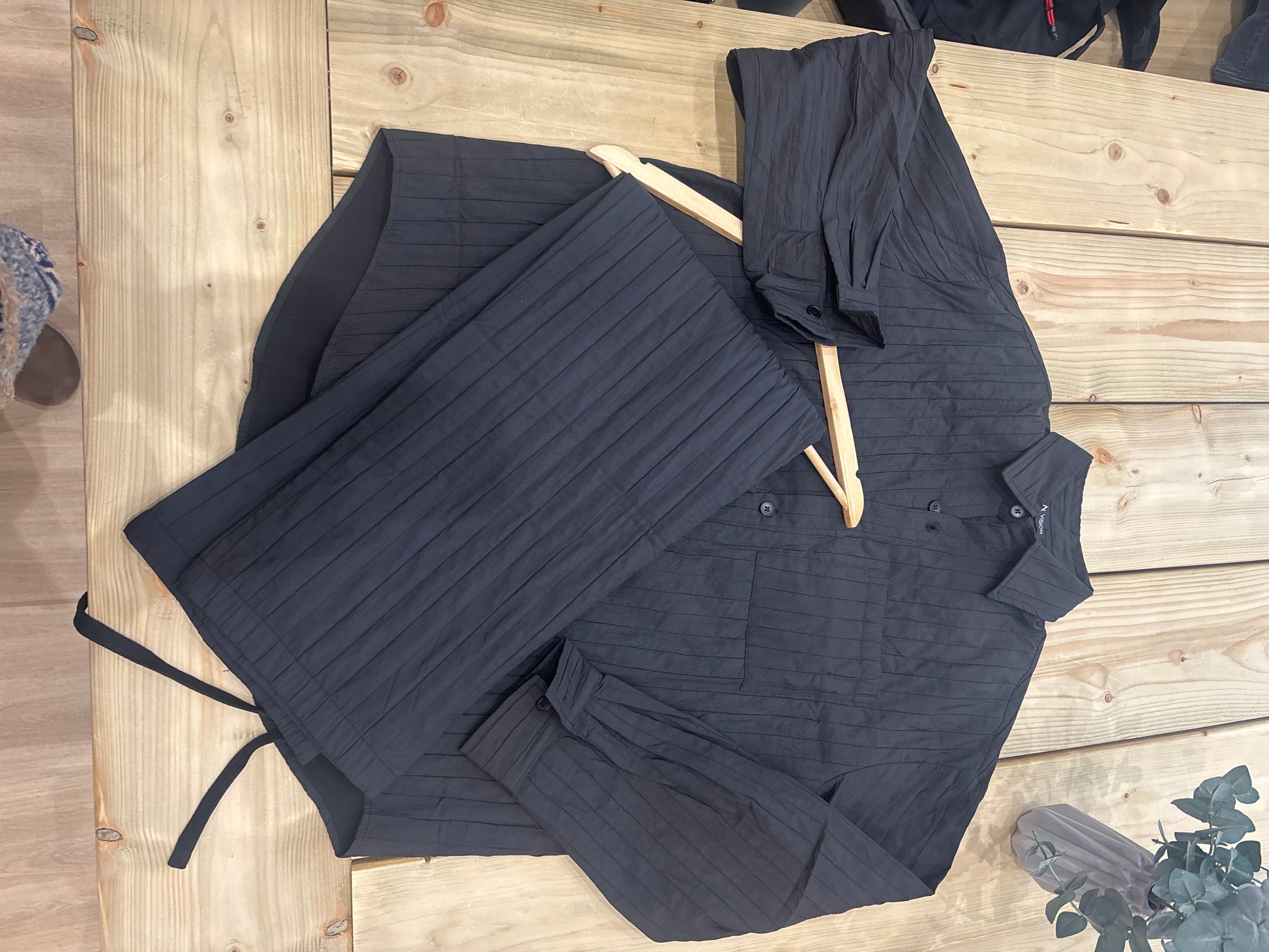 La Vision Sakura co-ord set LV07 - black trouser and shirt matching set