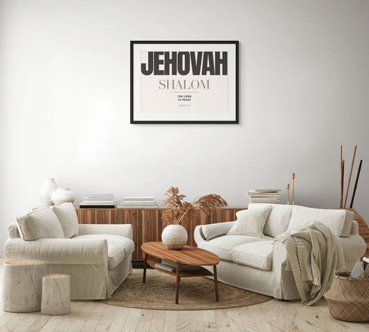 Jehovah Jireh - Large A2 Framed Print - Black