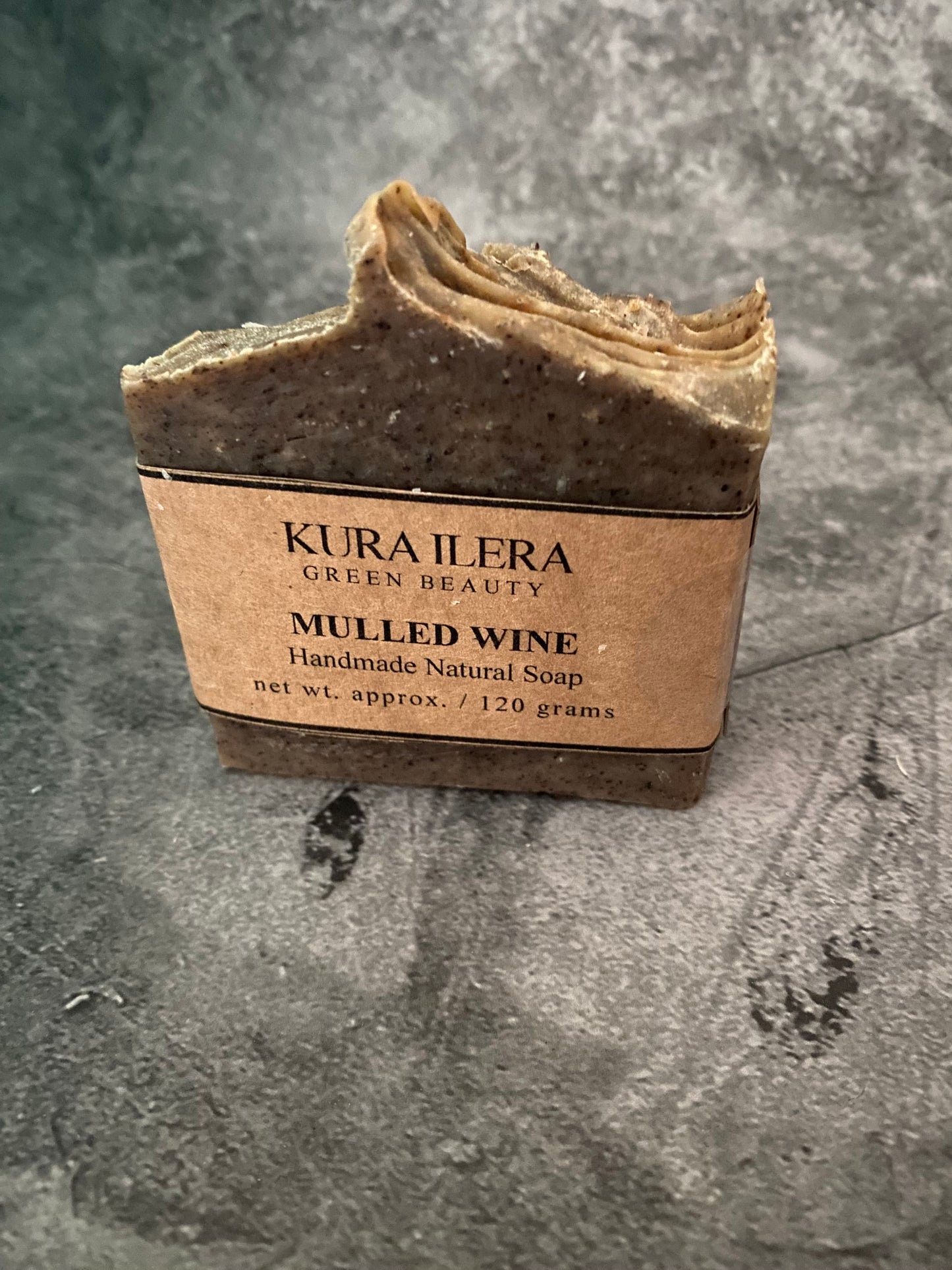 Kura Ilera Mulled Wine natural soap bar KI026 - honey almond cookie scent