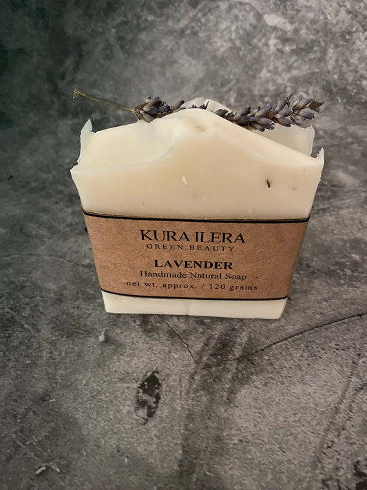 Kura Ilera lavender natural soap bar KI001 - soothing floral handcrafted bar