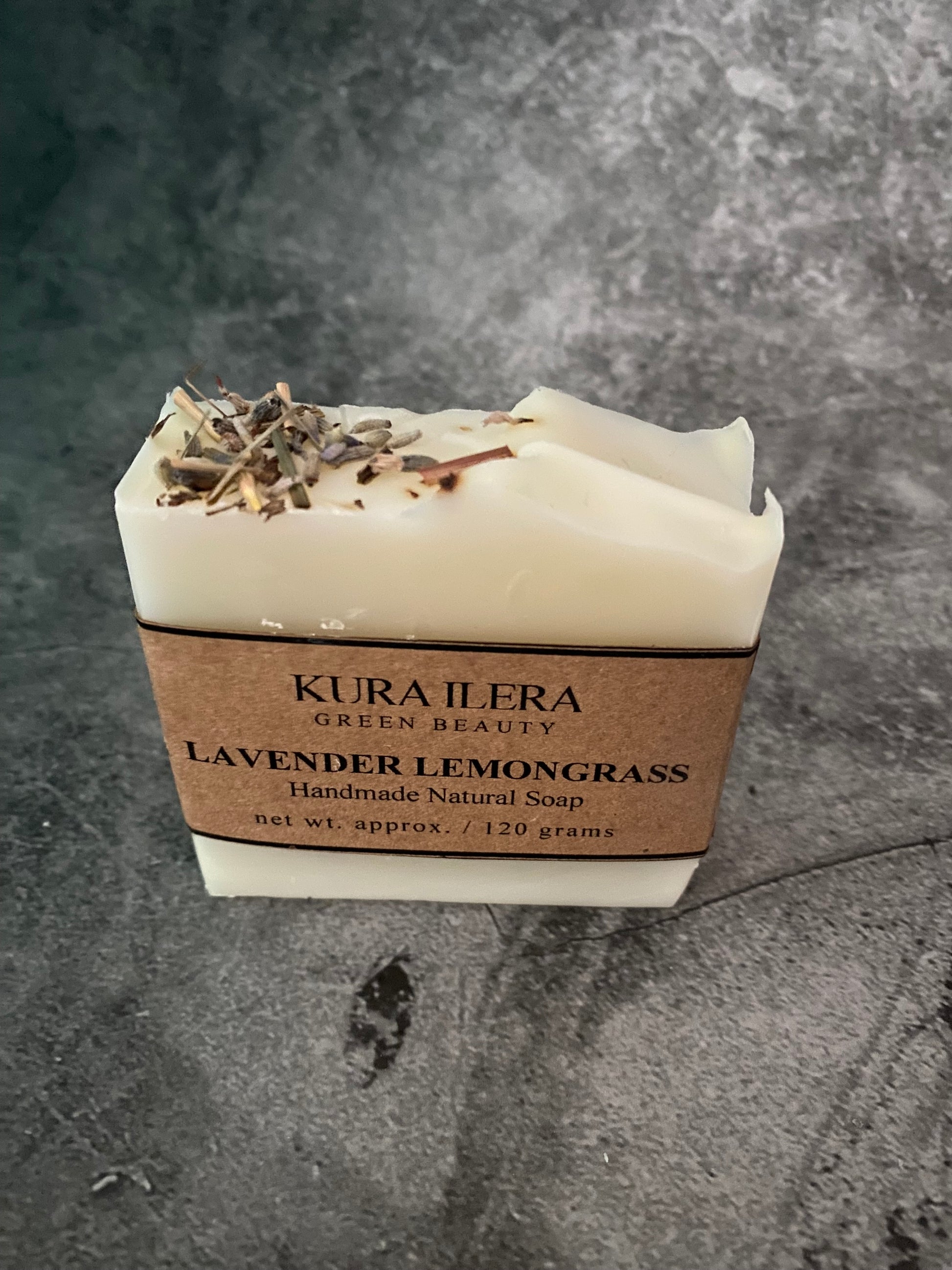 Kura Ilera Lavender Lemongrass natural soap bar KI016 - floral citrus scent
