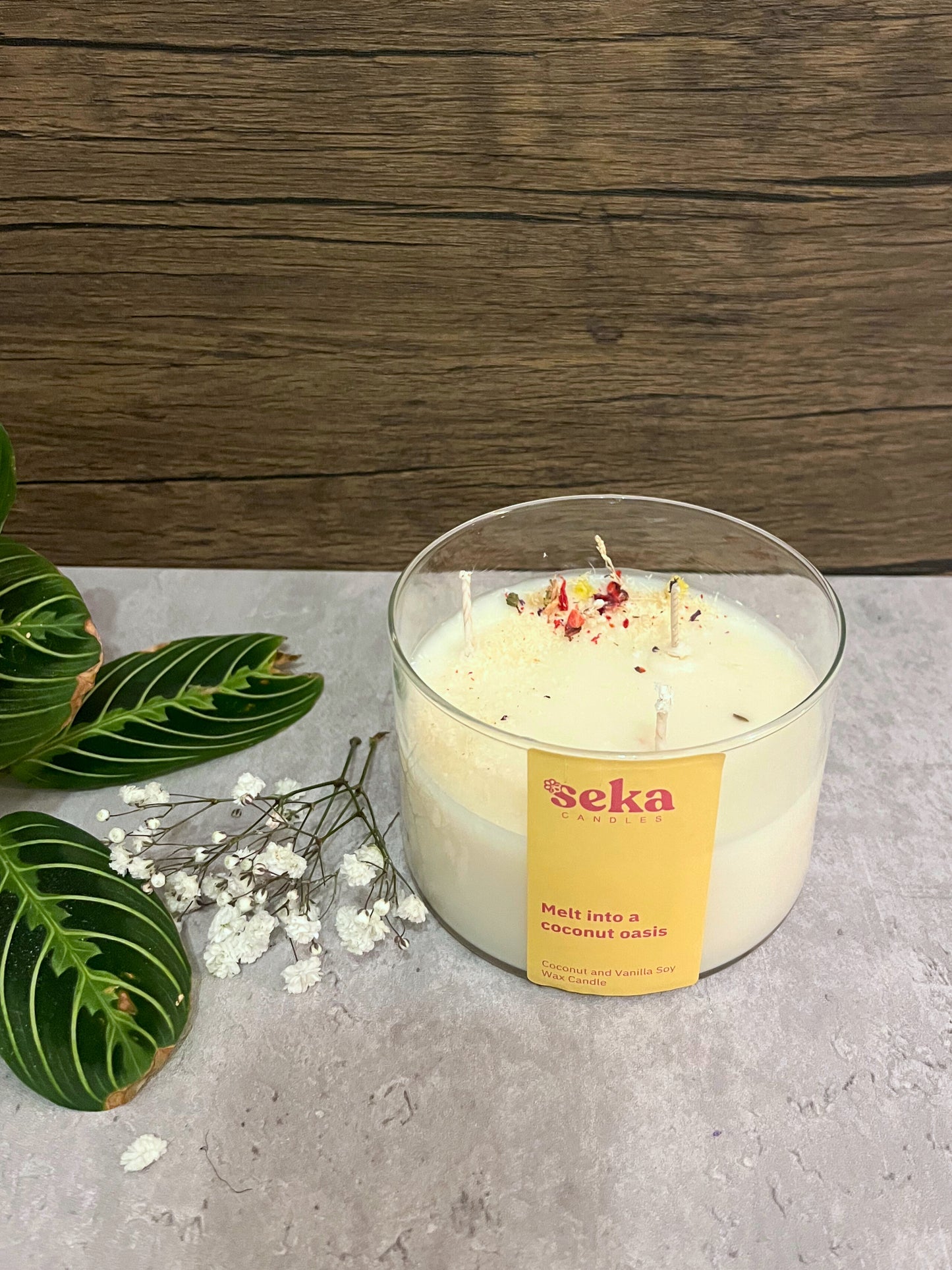 Melt Into A Coconut Oasis- Coconut and Vanilla Candle