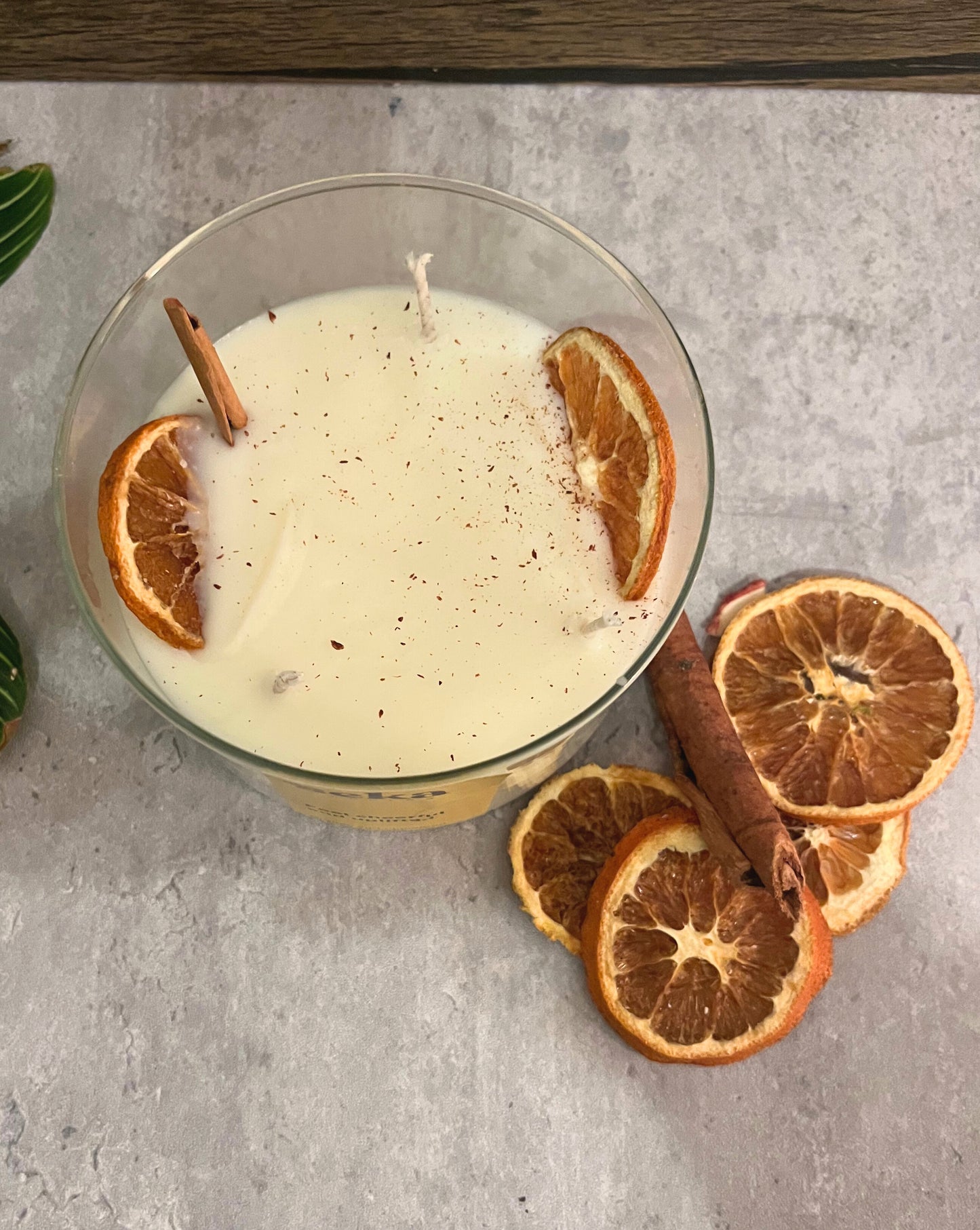 Feel Refreshed and Uplifted - Orange and Cinnamon Soy Wax Candle, Candle