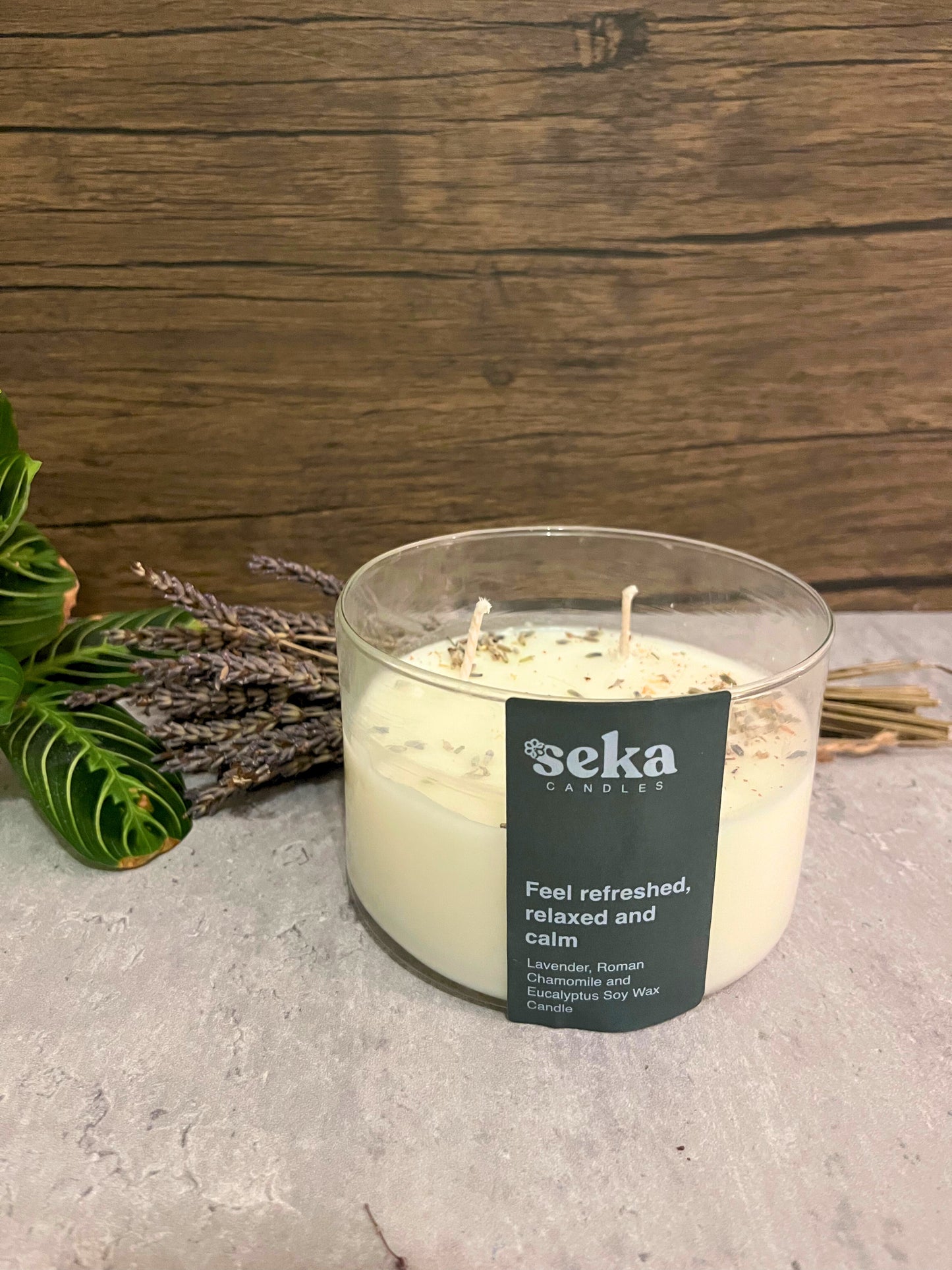 Feel Refreshed Relax & Calm - Eucalyptus, Chamomile & Lavender Candle