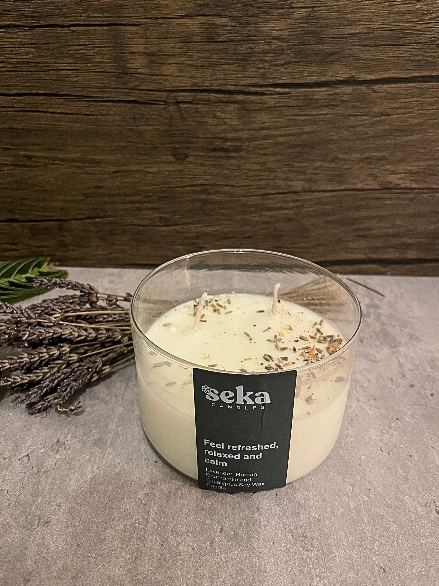 Feel Refreshed Relax & Calm - Eucalyptus, Chamomile & Lavender Candle