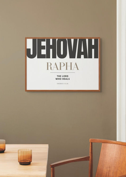 Jehovah Rapha - Framed Print A3