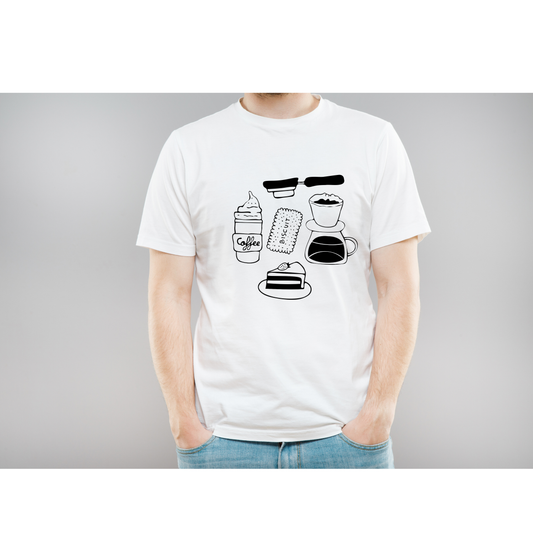 Organic cotton T shirt Unisex 'Just coffee"