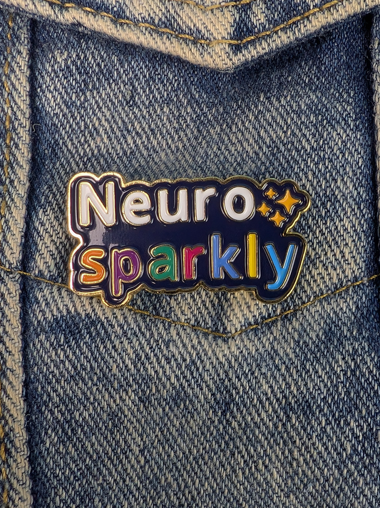 Neurosparkly enamel pin