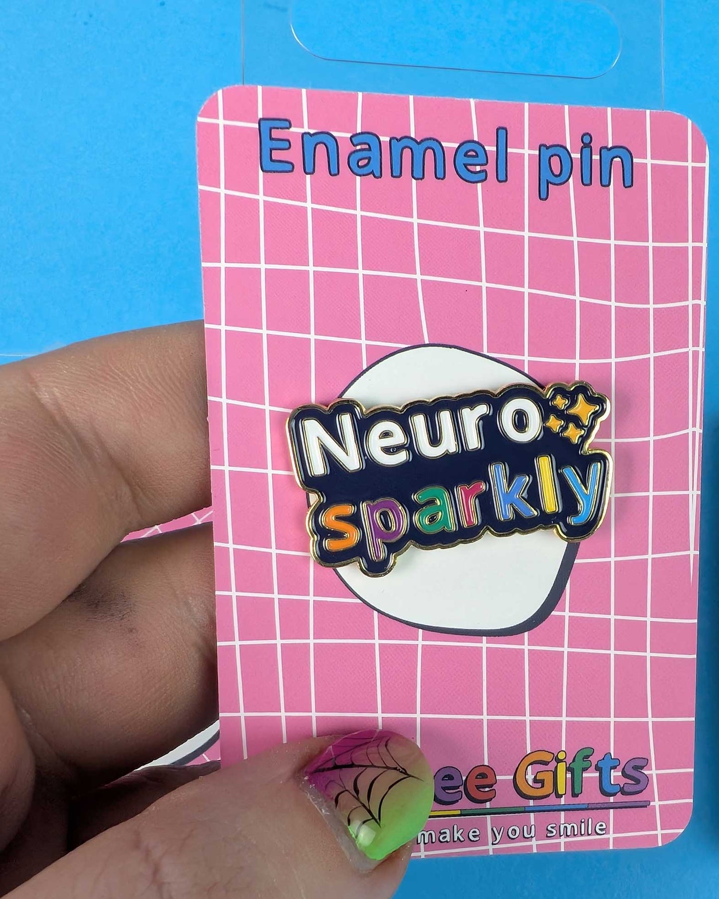 Katchee Gifts - Neurosparkly enamel pin - NEURO-PIN