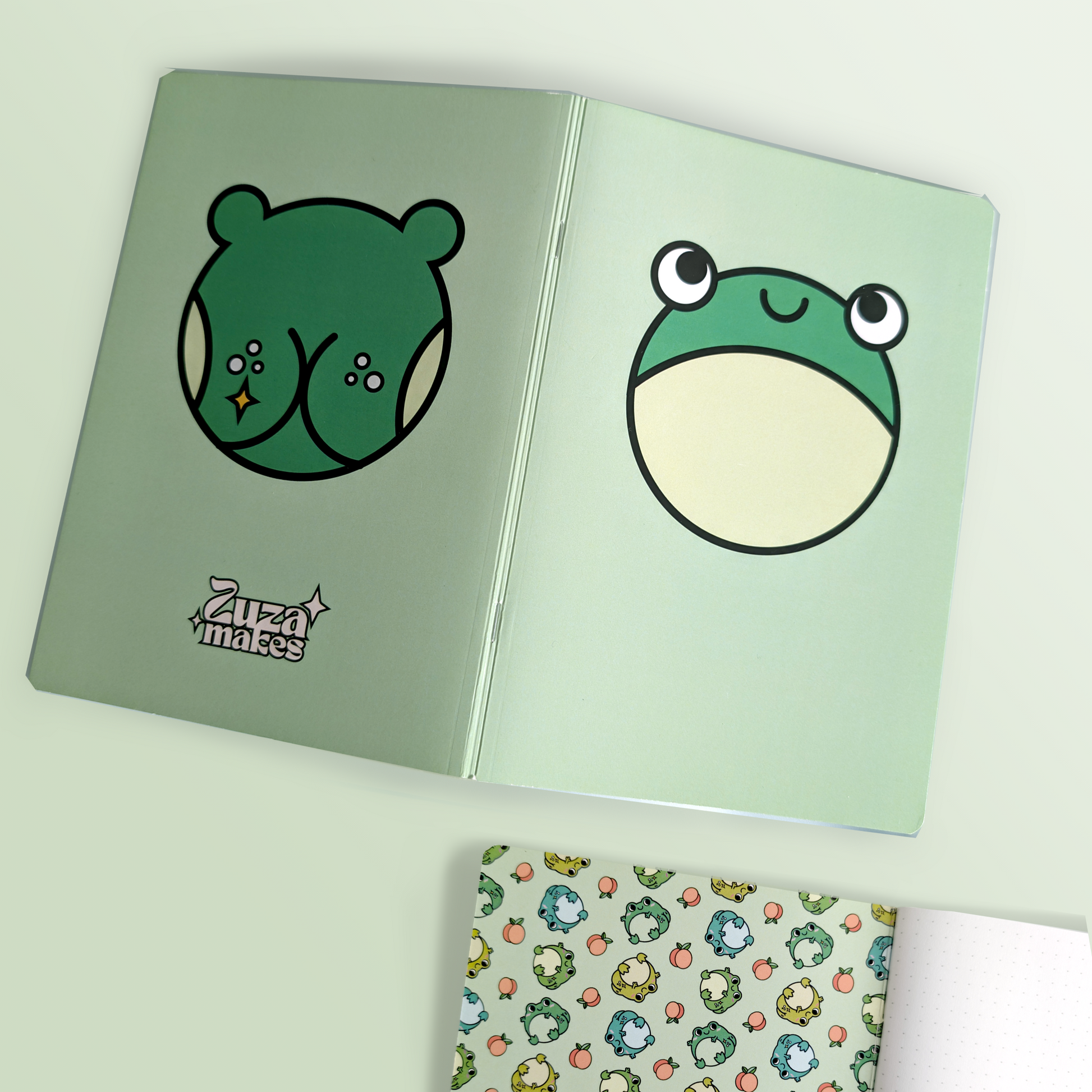 Froggy notebook with dotted paper