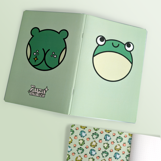 Froggy notebook with dotted paper