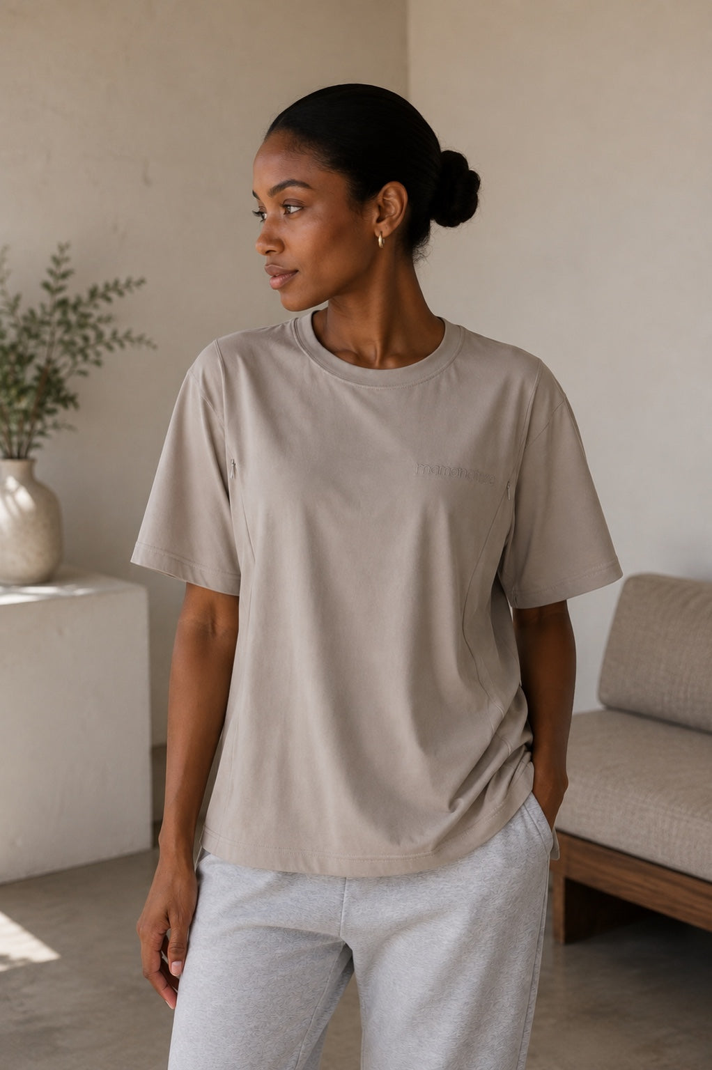 The Everyday Feeding Tee | Oat Beige