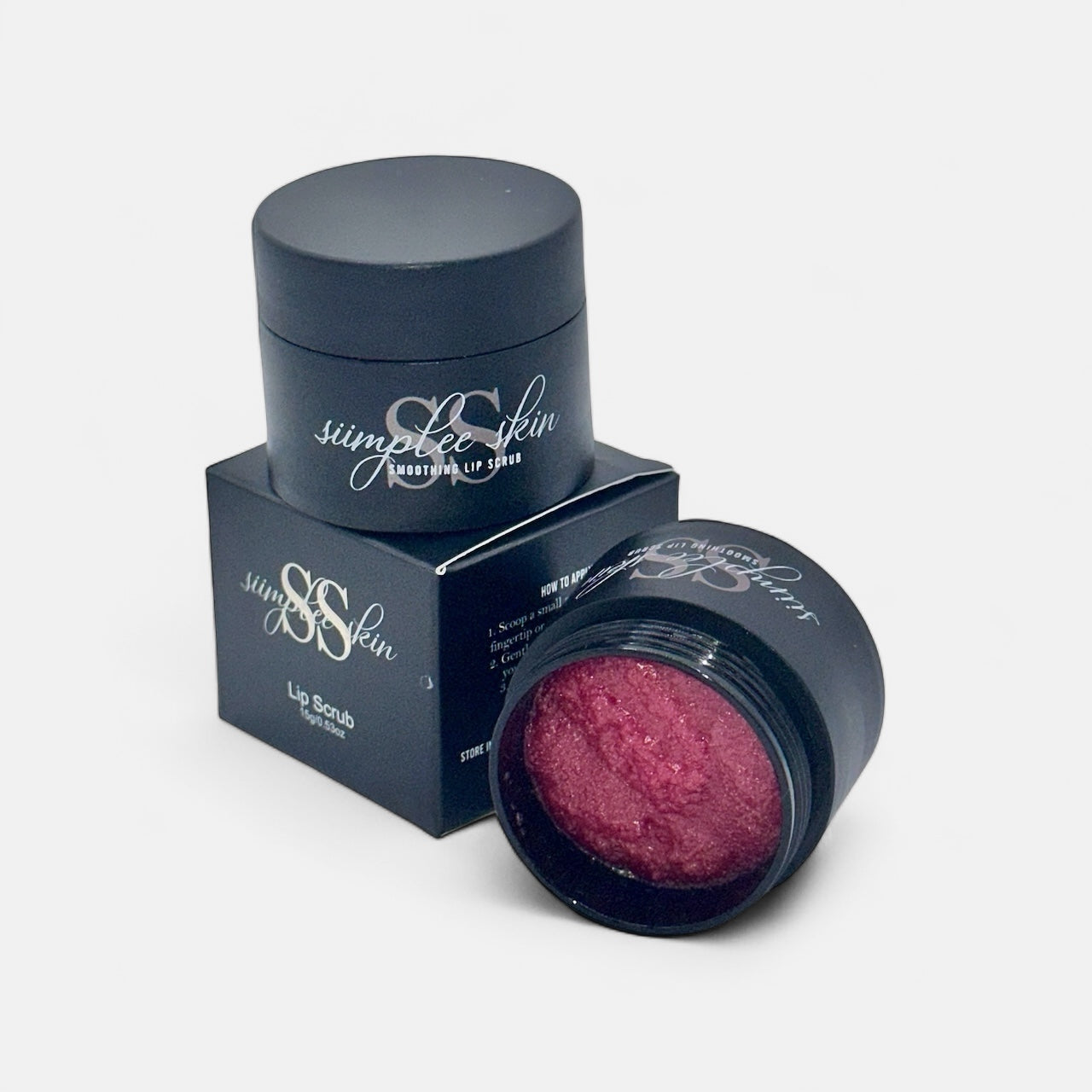 Siimplee Cosmetics Strawberry Field red strawberry vanilla lip scrub