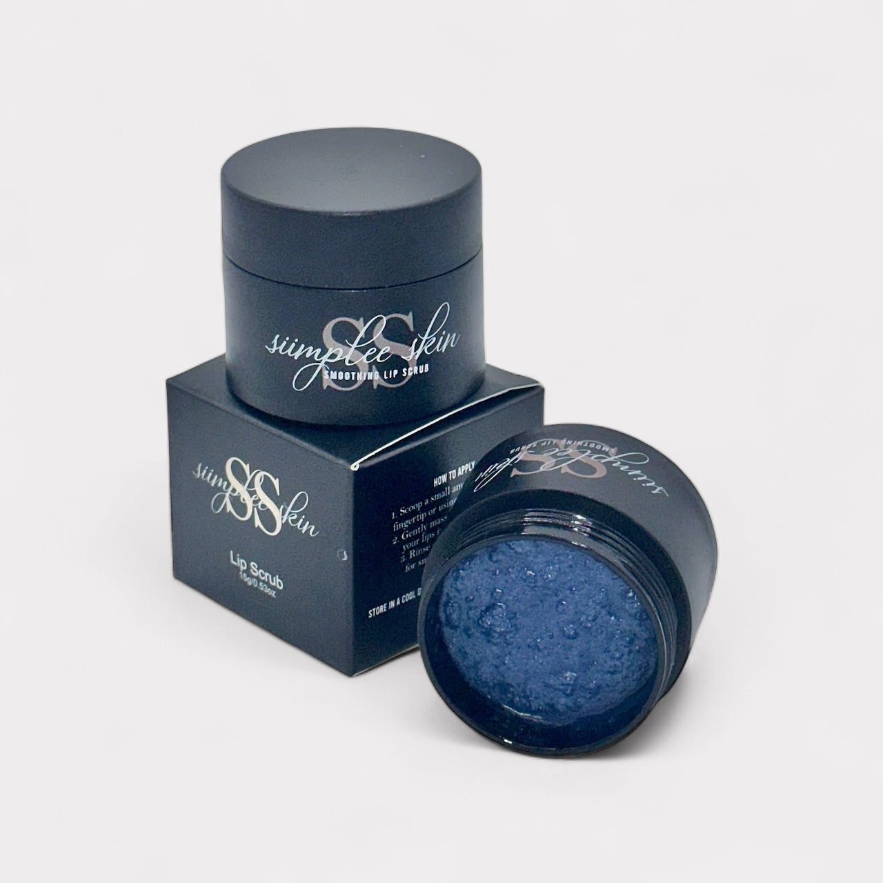 Siimplee Cosmetics Arctic Breeze blue blueberry vanilla lip scrub