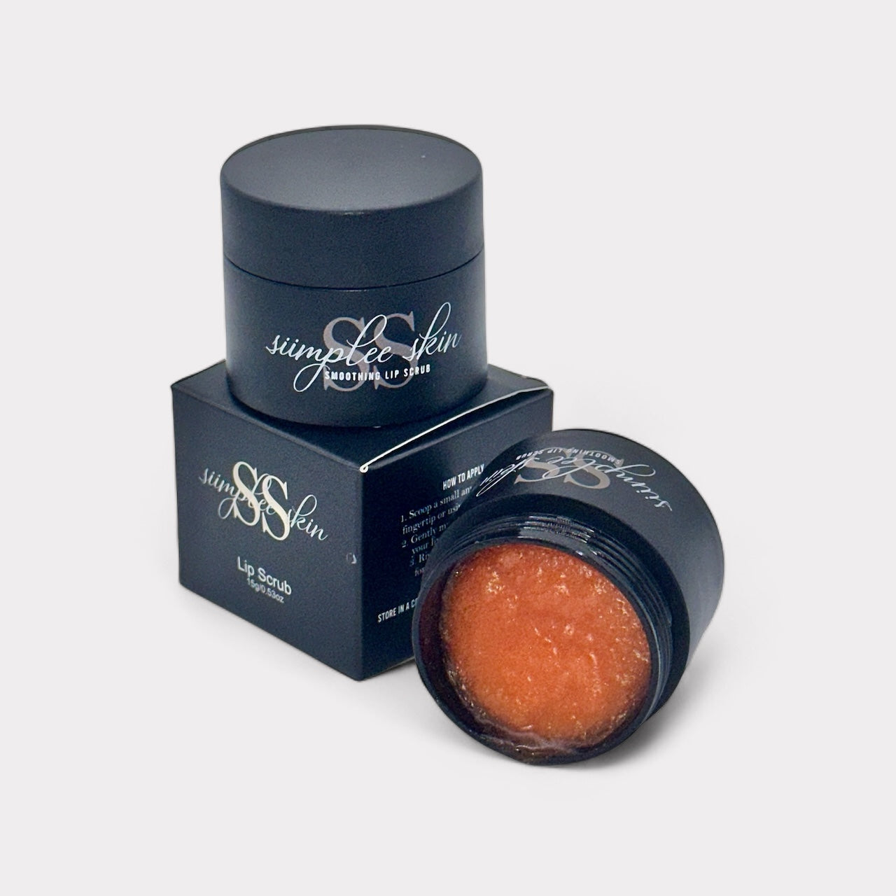 Siimplee Cosmetics Peach Zest orange peach vanilla lip scrub - fruity formula
