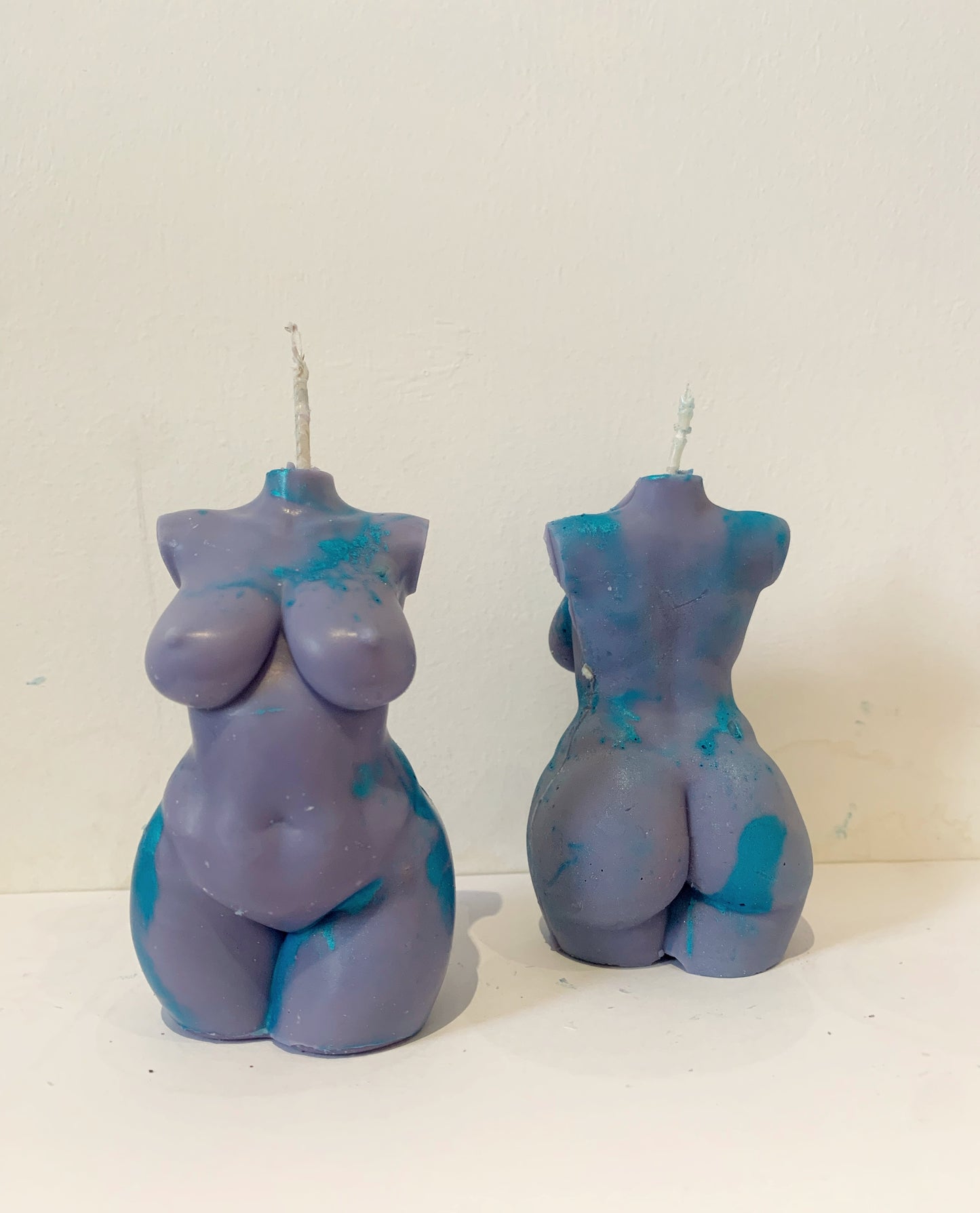 Dahlia, Curvy Woman Body Torso Candle, Celestial Collection