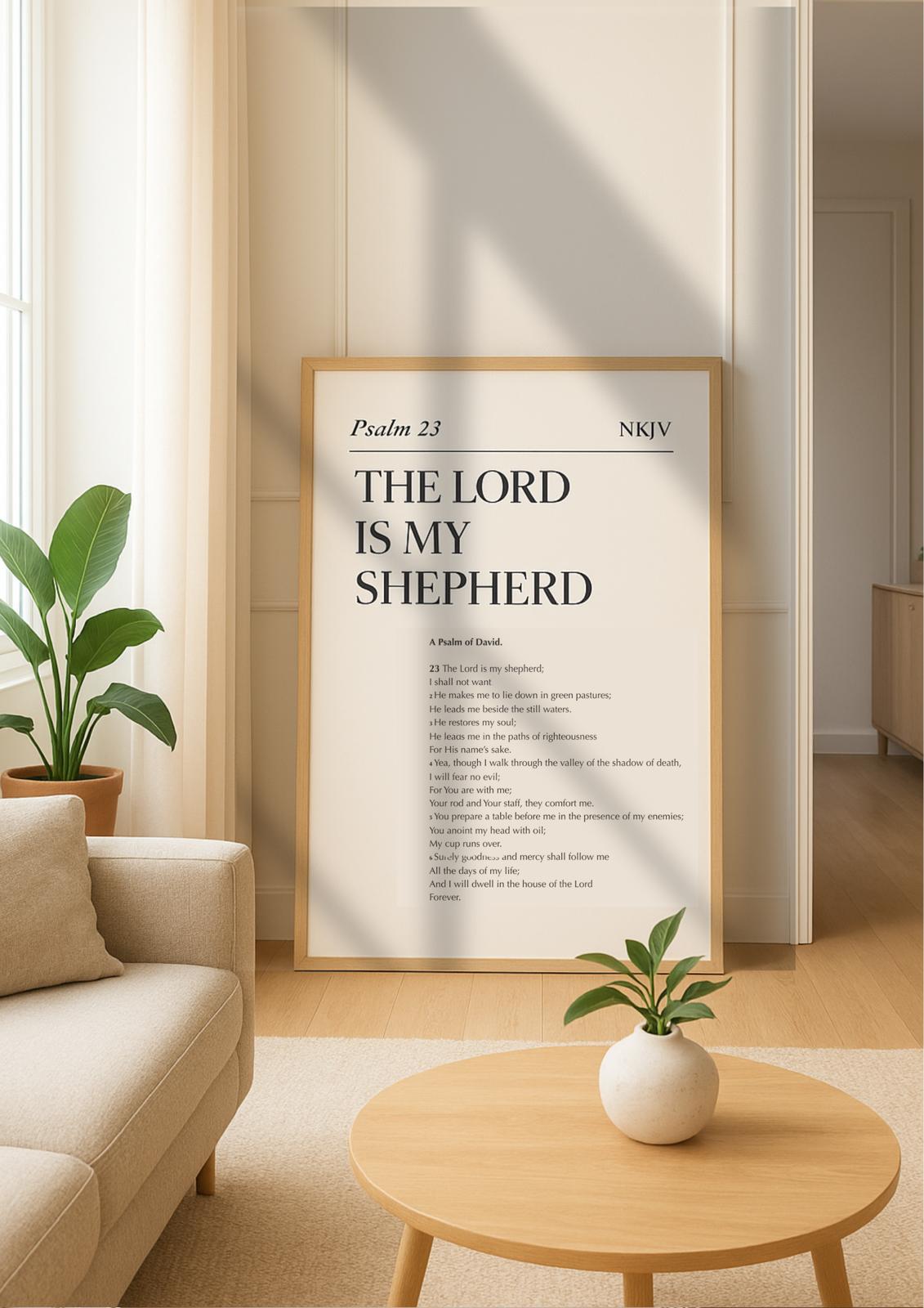 Psalm 23 - Framed Print A4