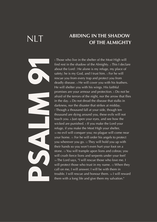 Psalm 91 - A3 - Poster Print