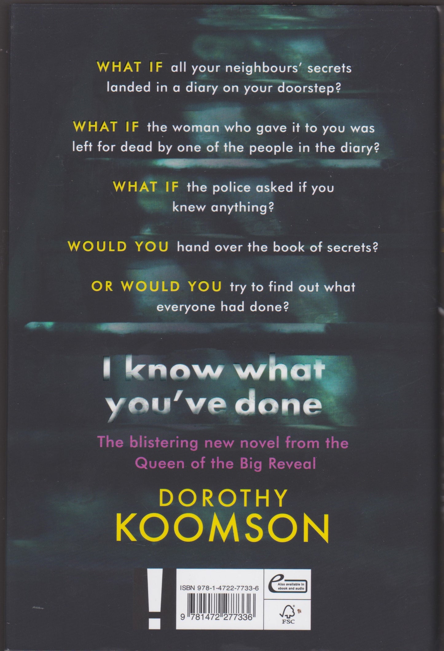 Promoting our Heritage-I know what you have done, Dorothy Koomson (Hardcover)
