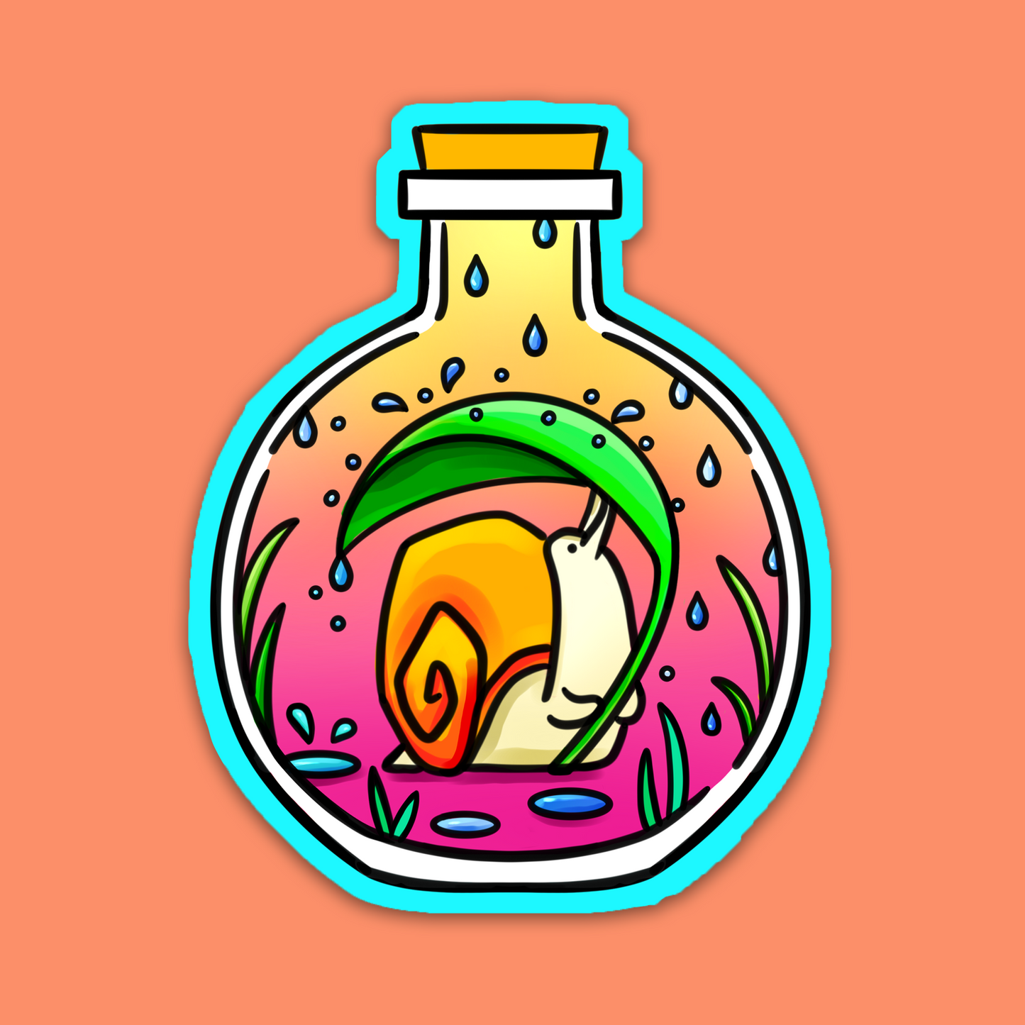Foxti illustrated vinyl matte sticker - vibrant permanent adhesive design