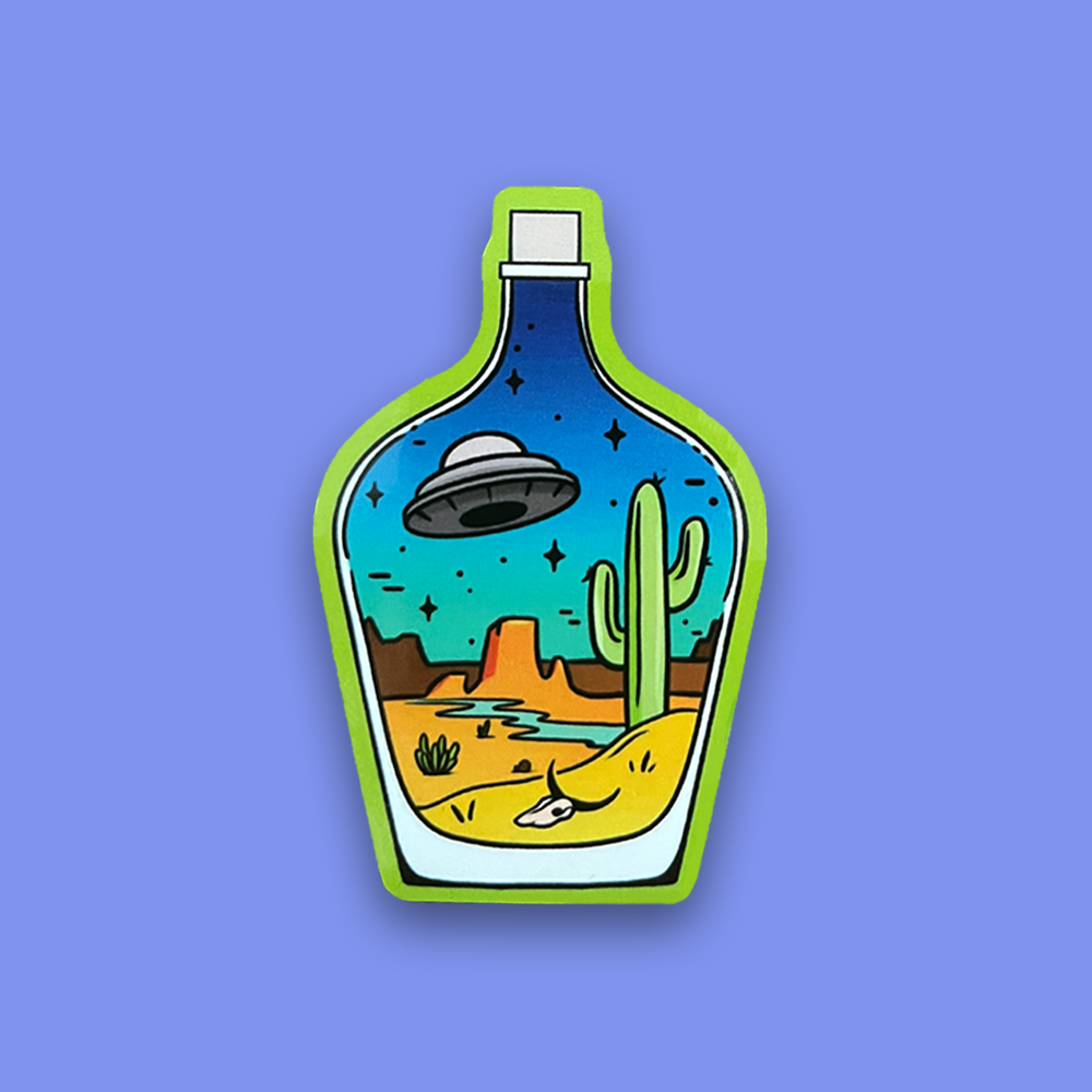 Foxti illustrated vinyl matte sticker - vibrant permanent adhesive design
