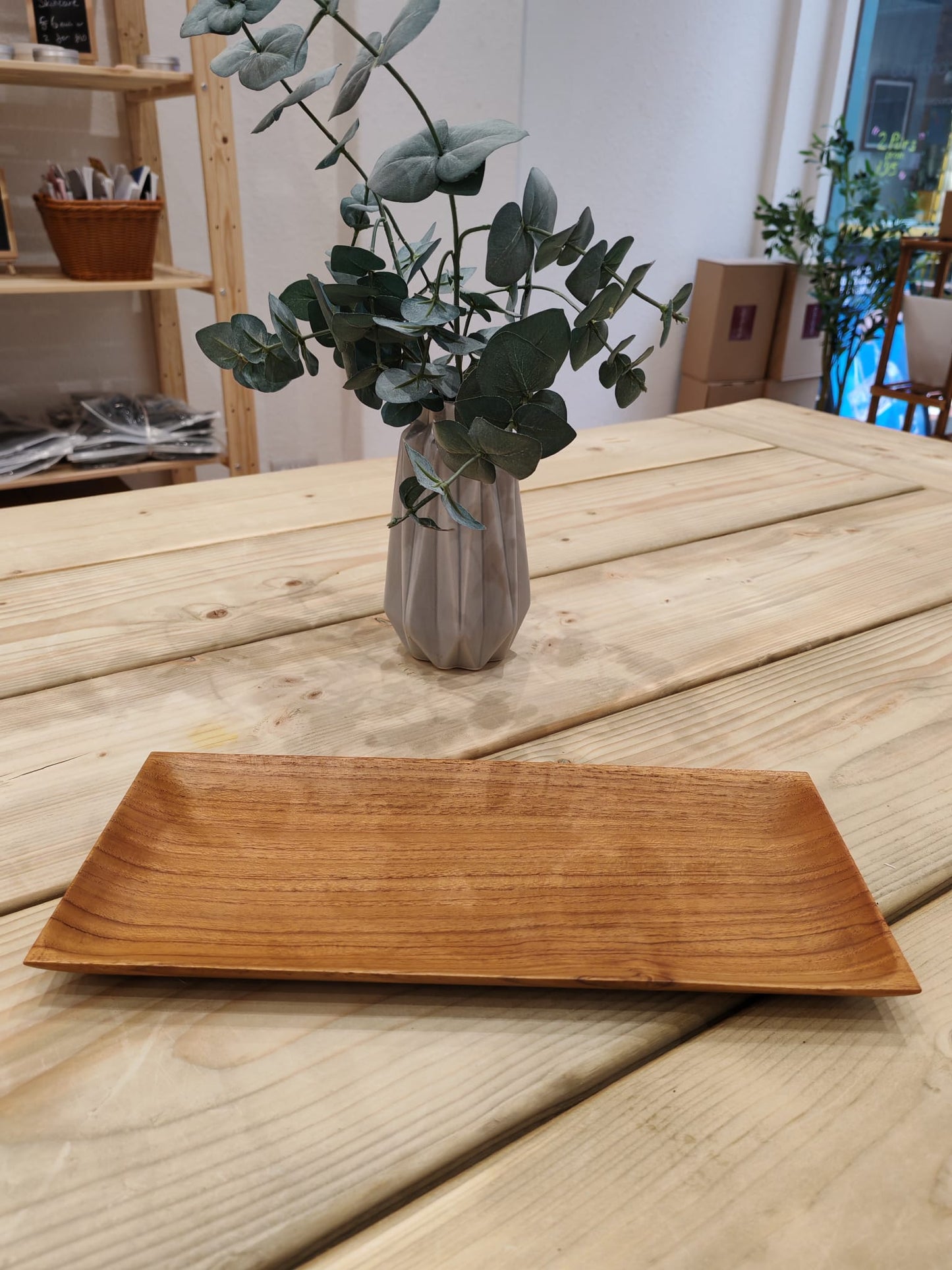 Vanillaism large wooden rectangle platter VAN007 - handcrafted artisan homeware